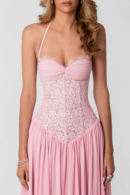 Mathilde Robe Longue — Rose - Rose