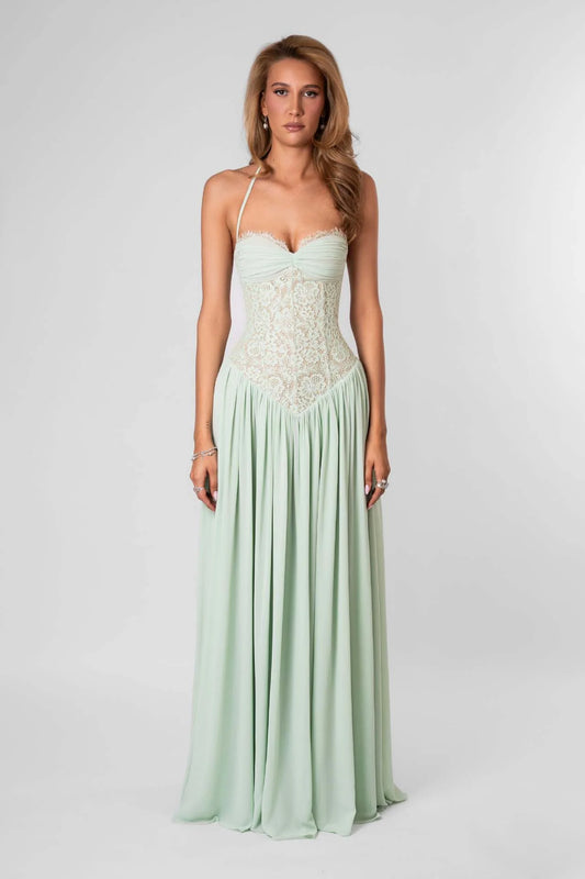 Mathilde Robe Longue — Vert - Vert