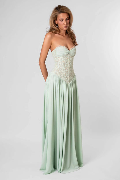 Mathilde Robe Longue — Vert - Vert