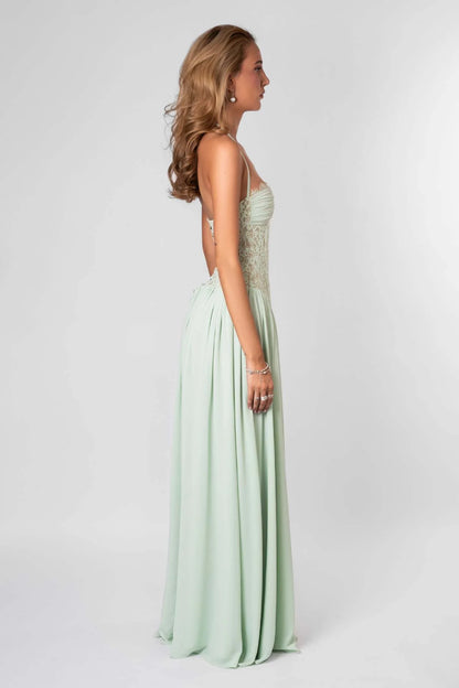 Mathilde Robe Longue — Vert - Vert