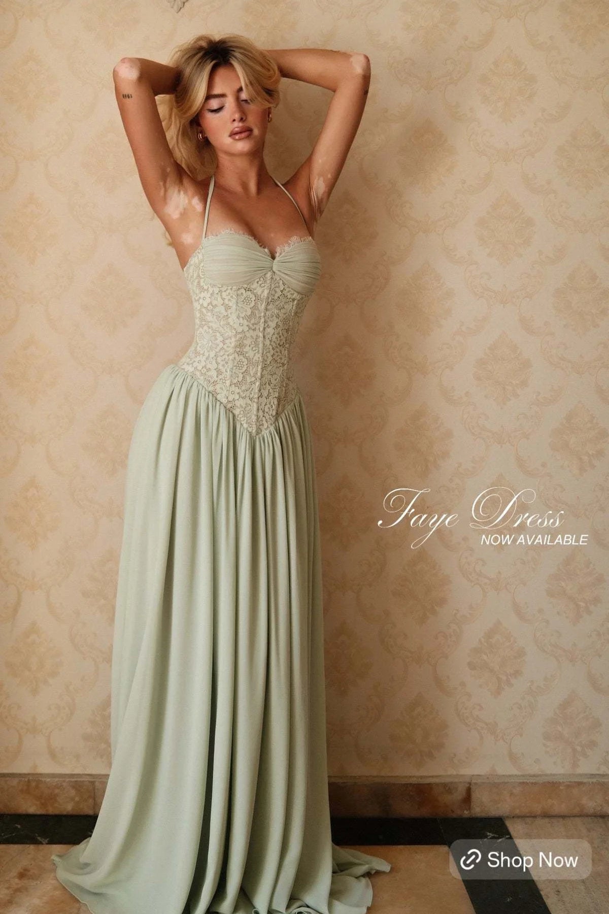 Mathilde Robe Longue — Vert - Vert