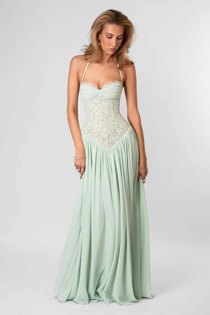 Mathilde Robe Longue — Vert - Vert