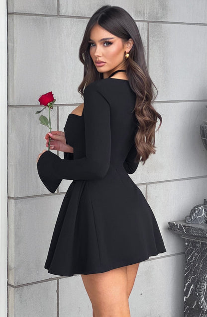 Robe courte Megan - Noir