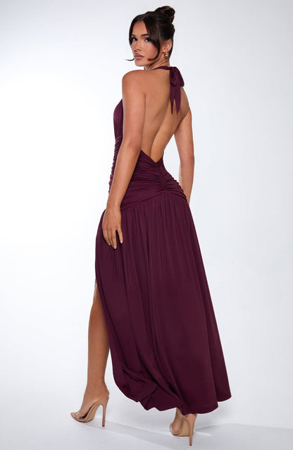 Melania Maxi Dress - Cherry Lacquer