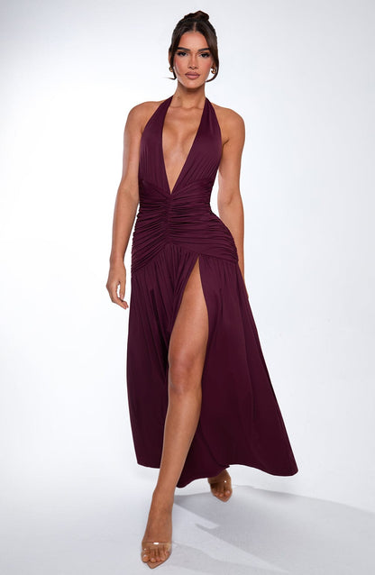 Melania Maxi Dress - Cherry Lacquer