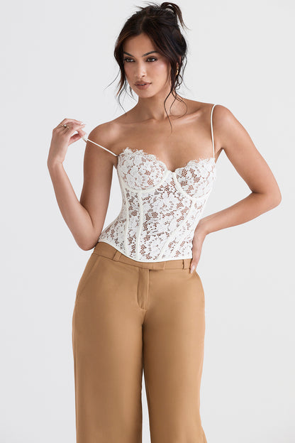 Manon Corset Dentelle Ivoire