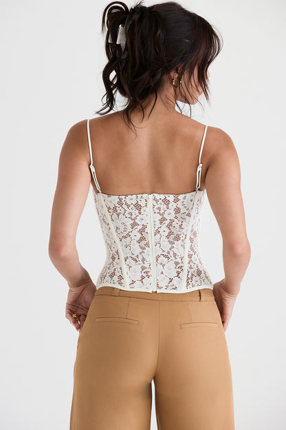 Manon Corset Dentelle Ivoire