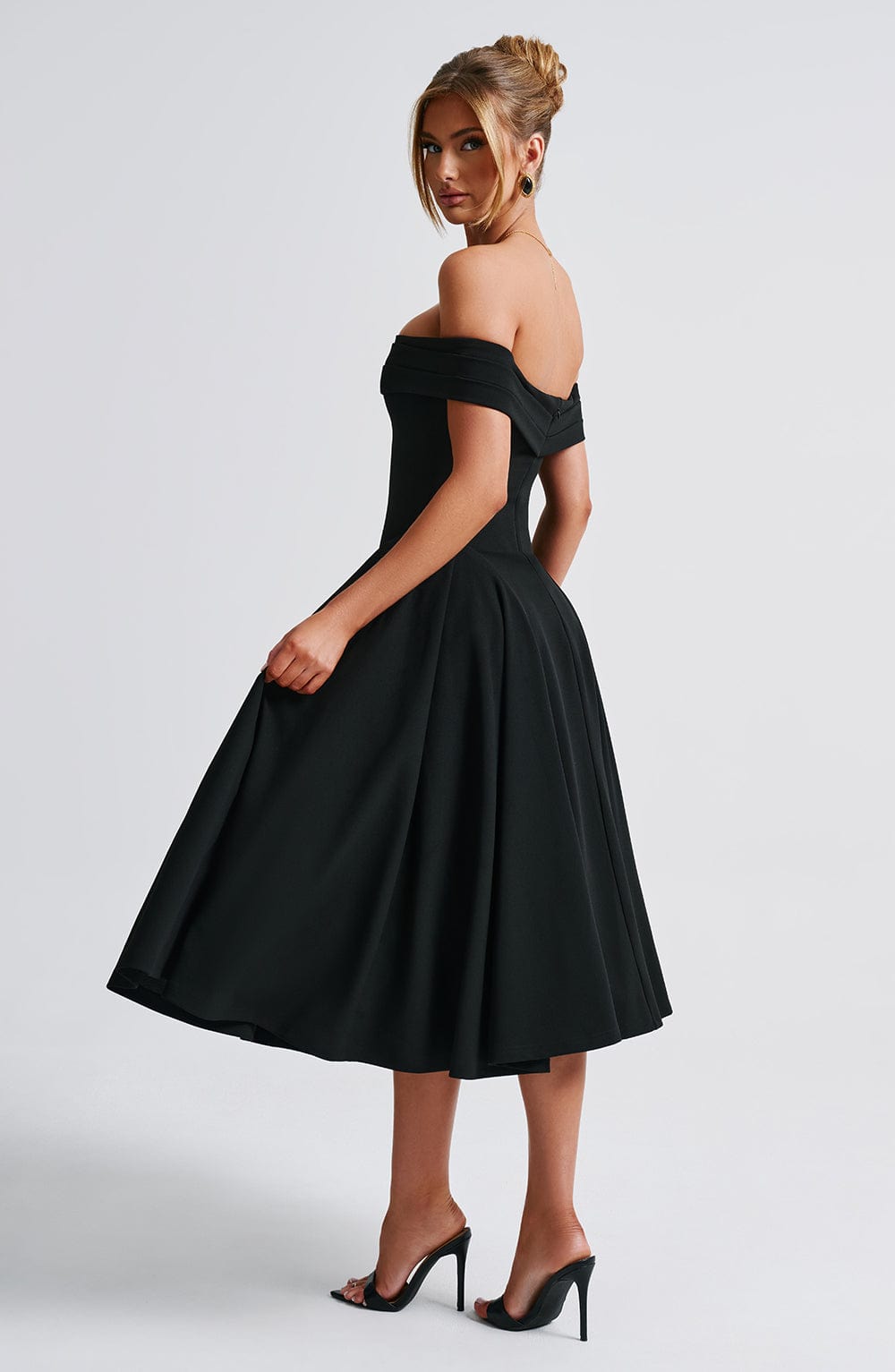 Robe mi-longue Miranda - Noir