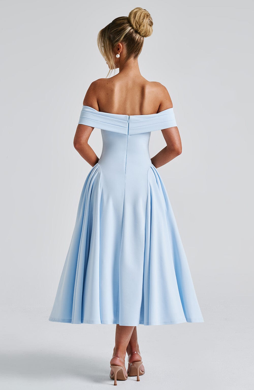 Robe mi-longue Miranda - Bleu