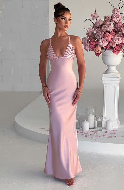 Robe longue Miriam - Blush