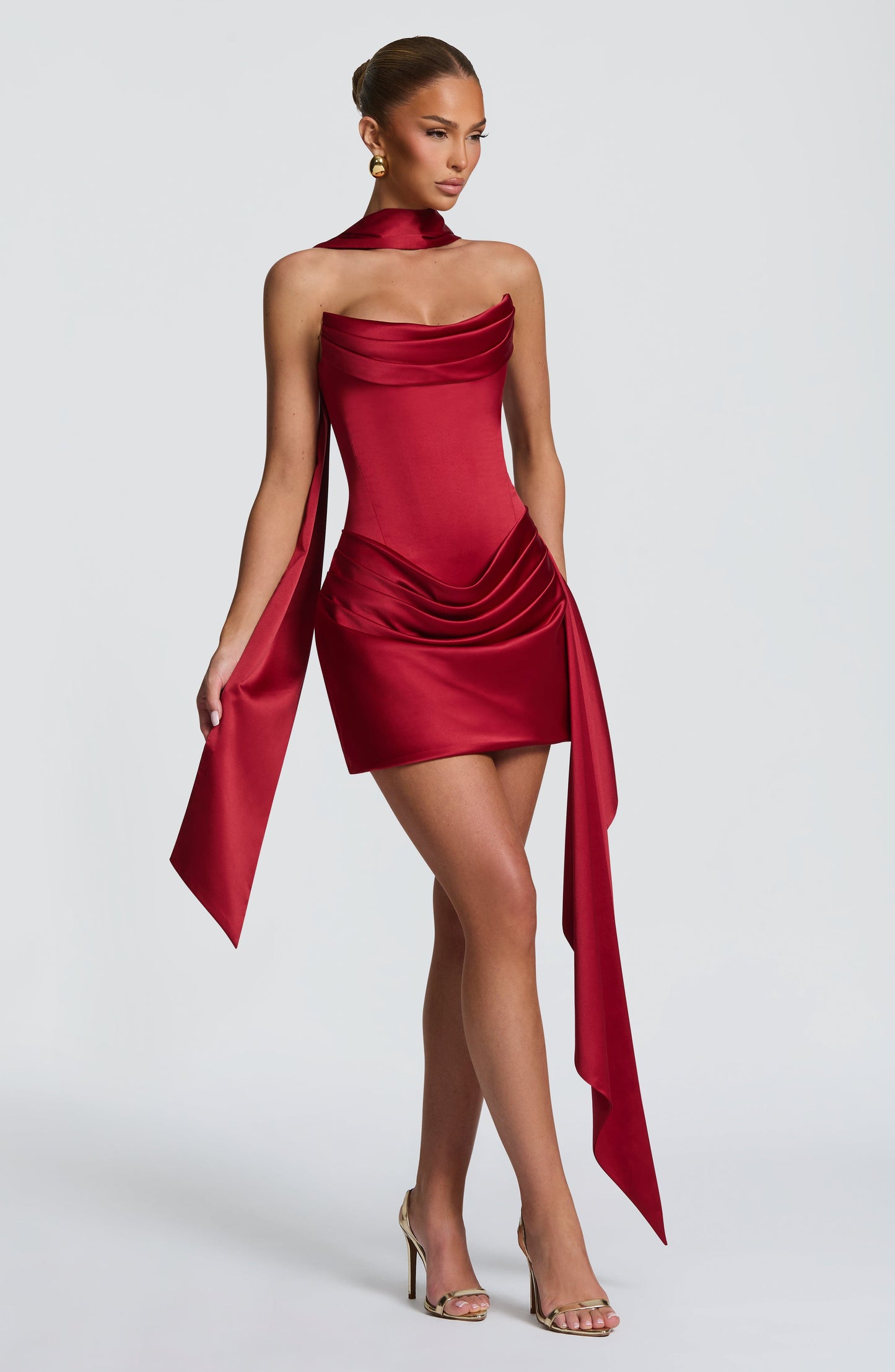 Mona Robe Courte - Rouge Profond