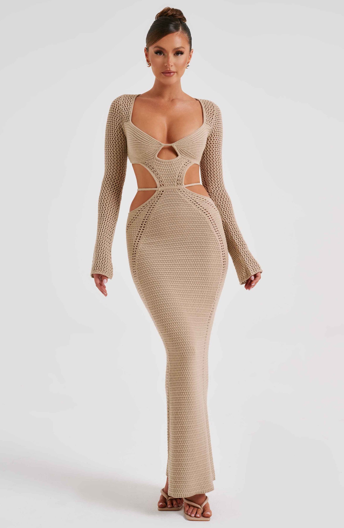 Robe longue Nadine - Beige