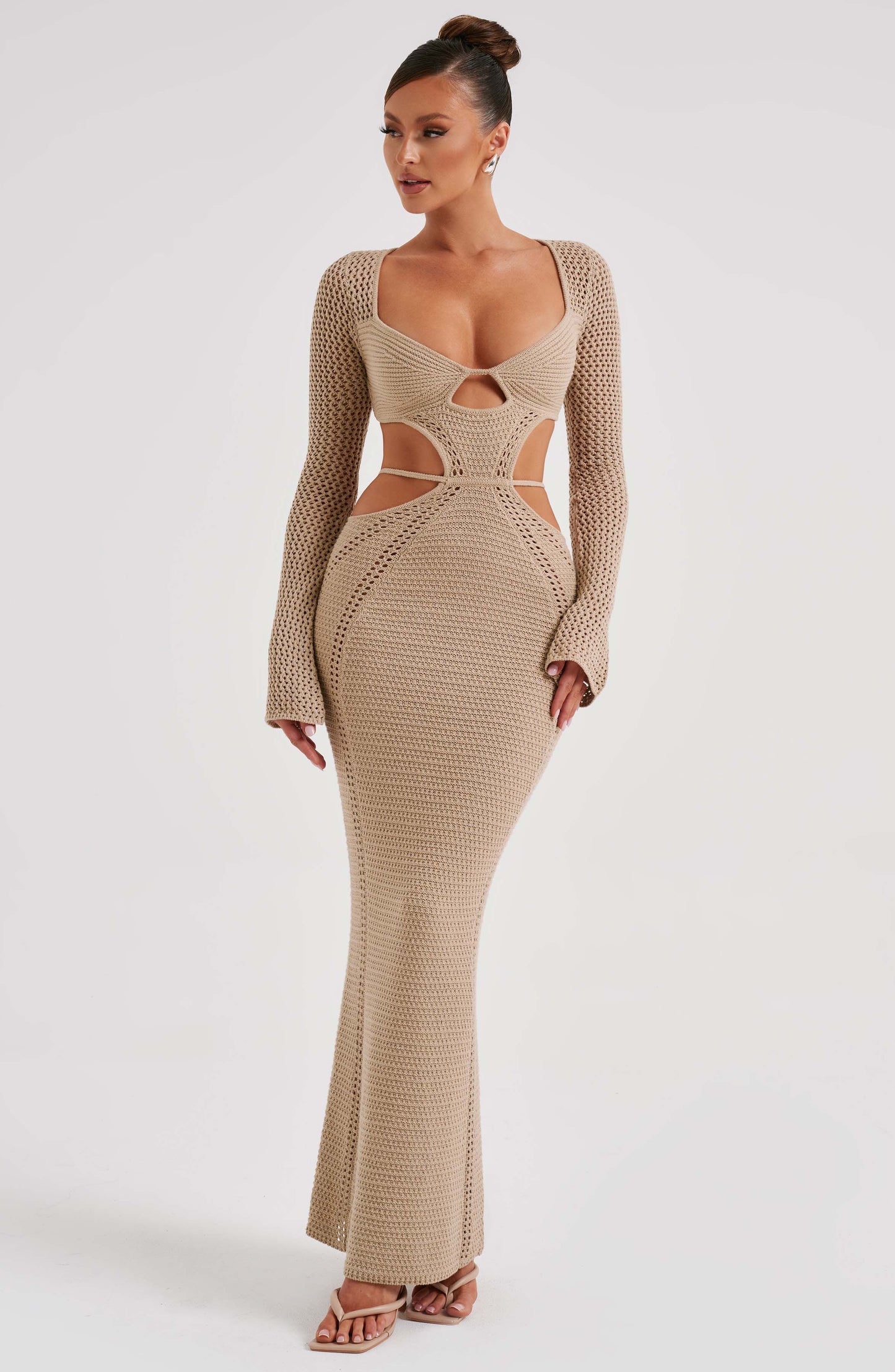 Robe longue Nadine - Beige