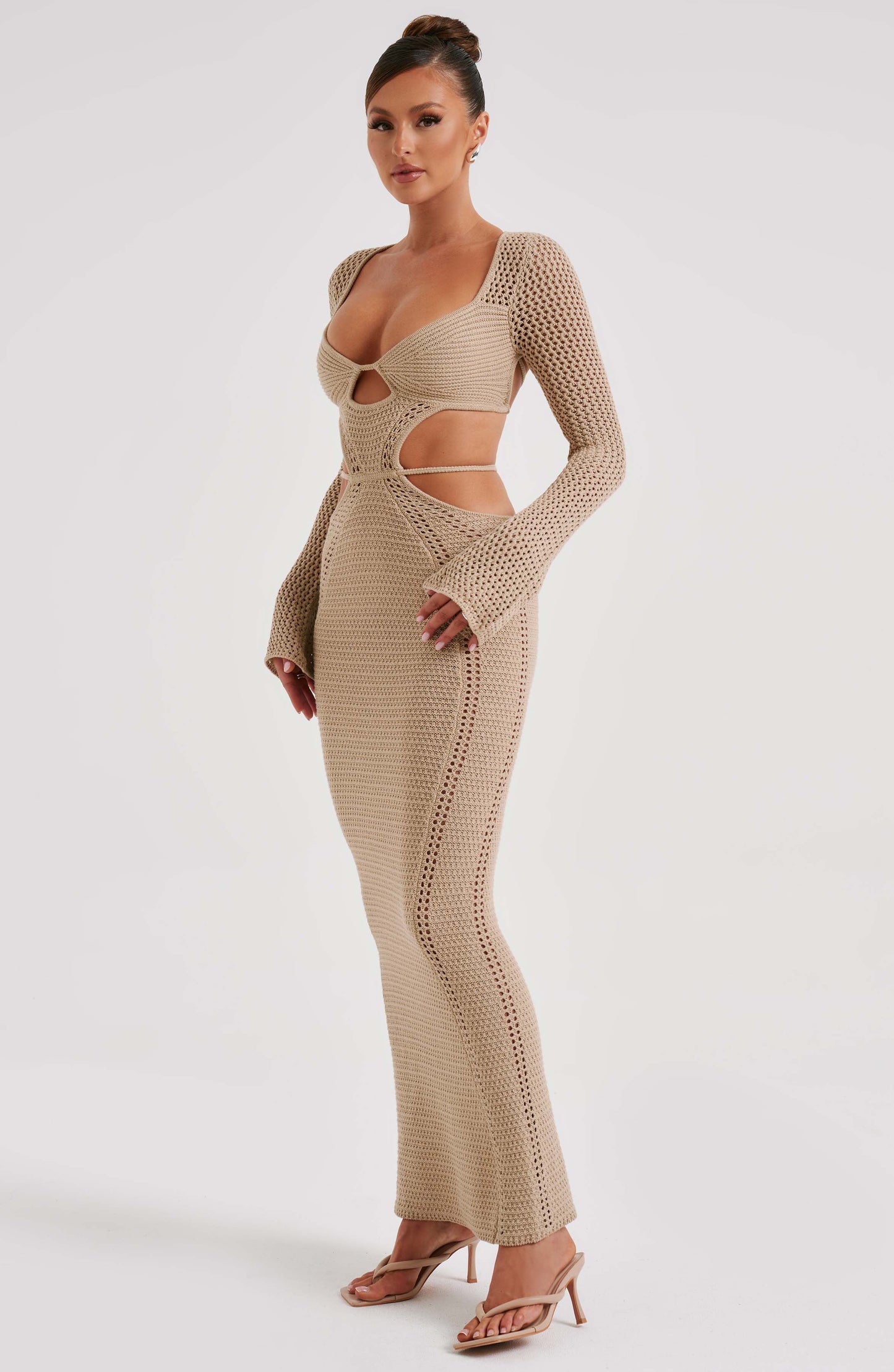 Robe longue Nadine - Beige