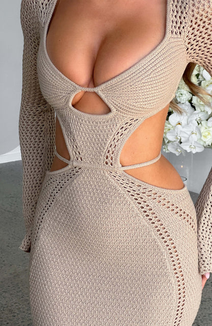 Robe longue Nadine - Beige