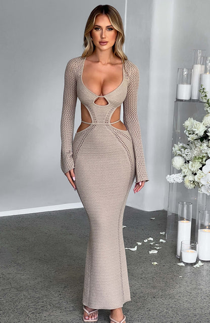 Robe longue Nadine - Beige