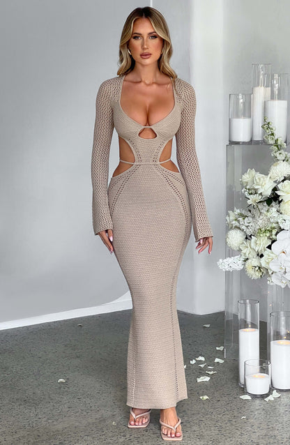 Robe longue Nadine - Beige