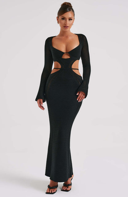 Robe longue Nadine - Noir