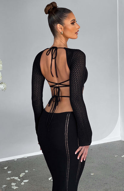 Robe longue Nadine - Noir