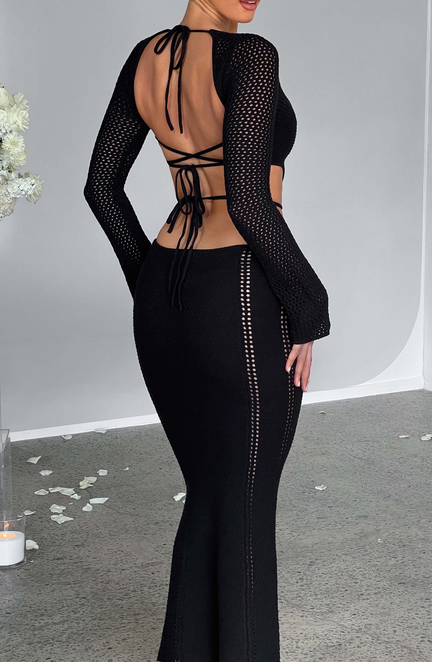 Robe longue Nadine - Noir