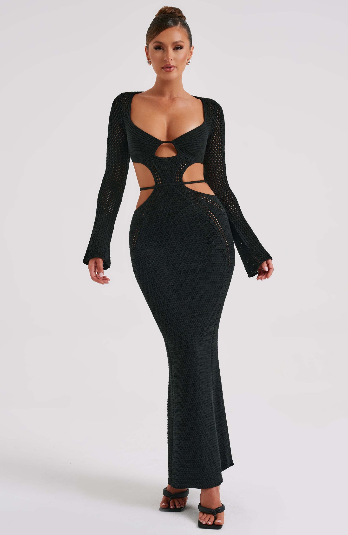 Robe longue Nadine - Noir