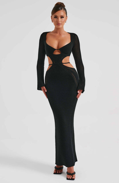 Robe longue Nadine - Noir