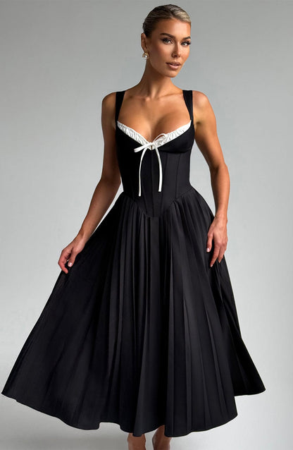 Natassia Mid-Length - Black/White