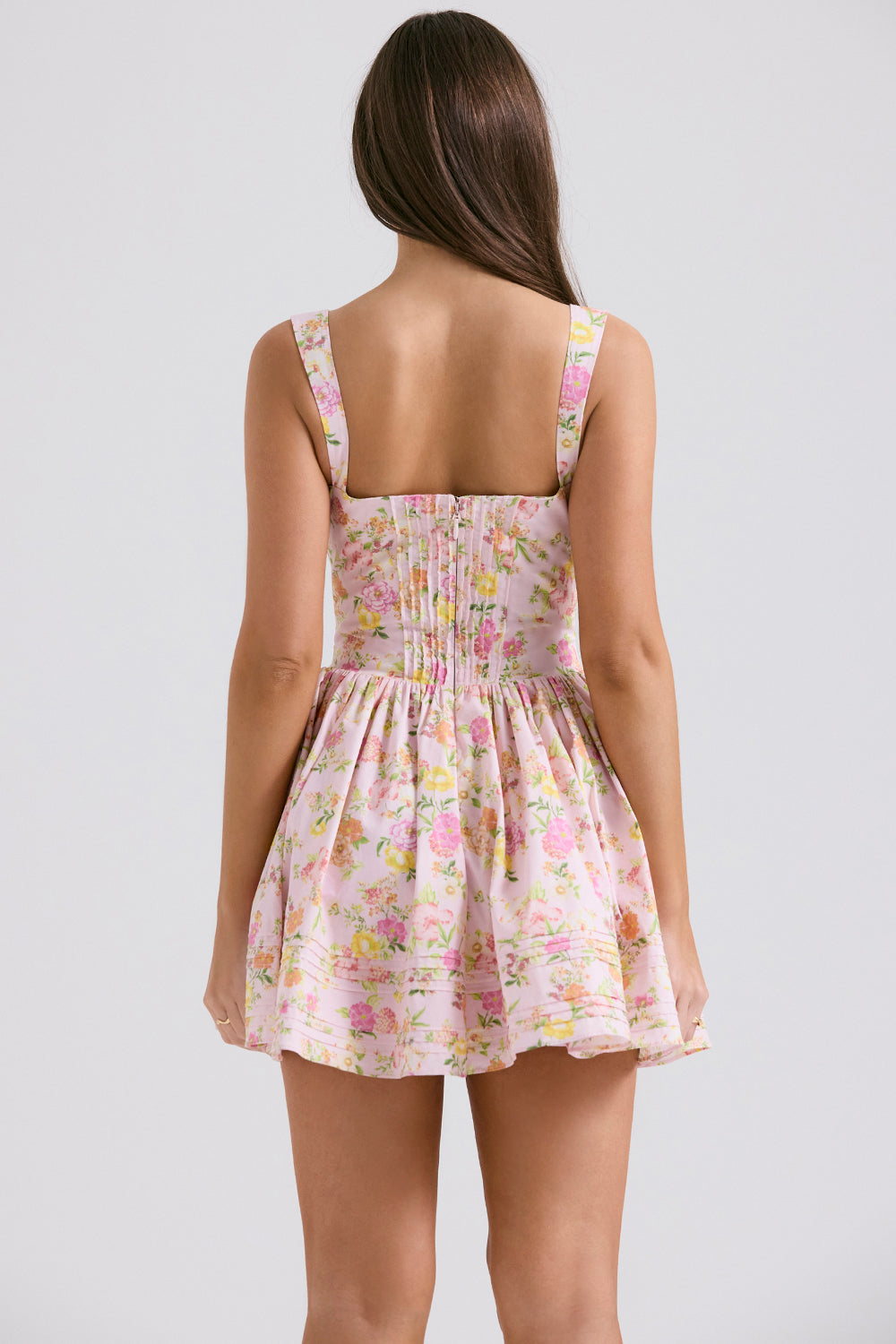 Rosalie Robe Courte — Fleuri Rose