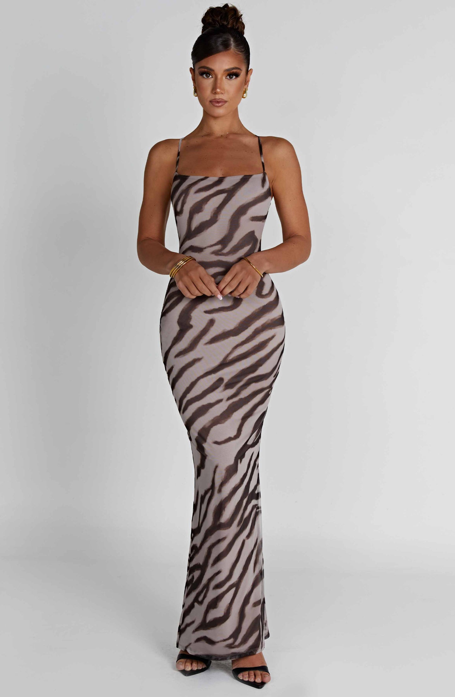 Nessa Maxi Dress - Zebra Print