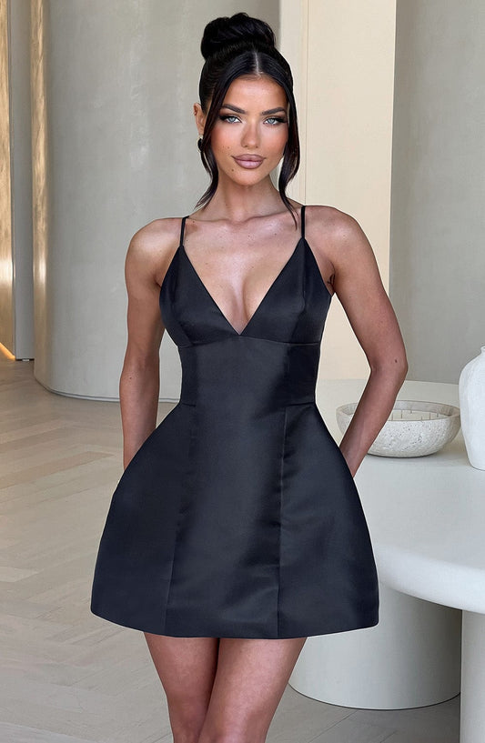 Robe courte Nicole - Noir