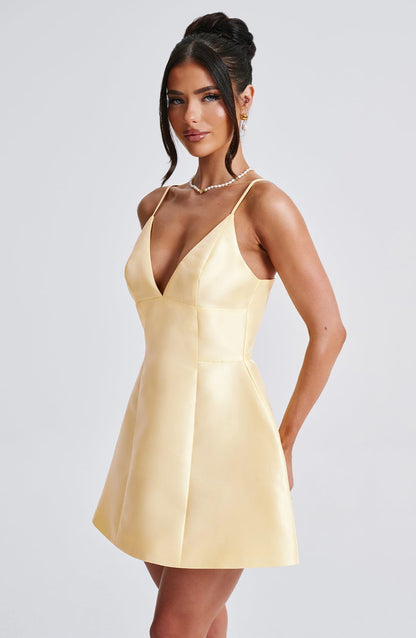 Robe courte Nicole - Citron