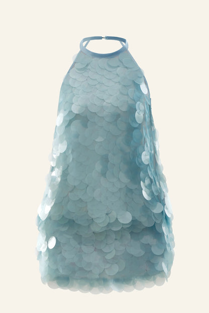 Ninon Robe Courte Bleu Ciel