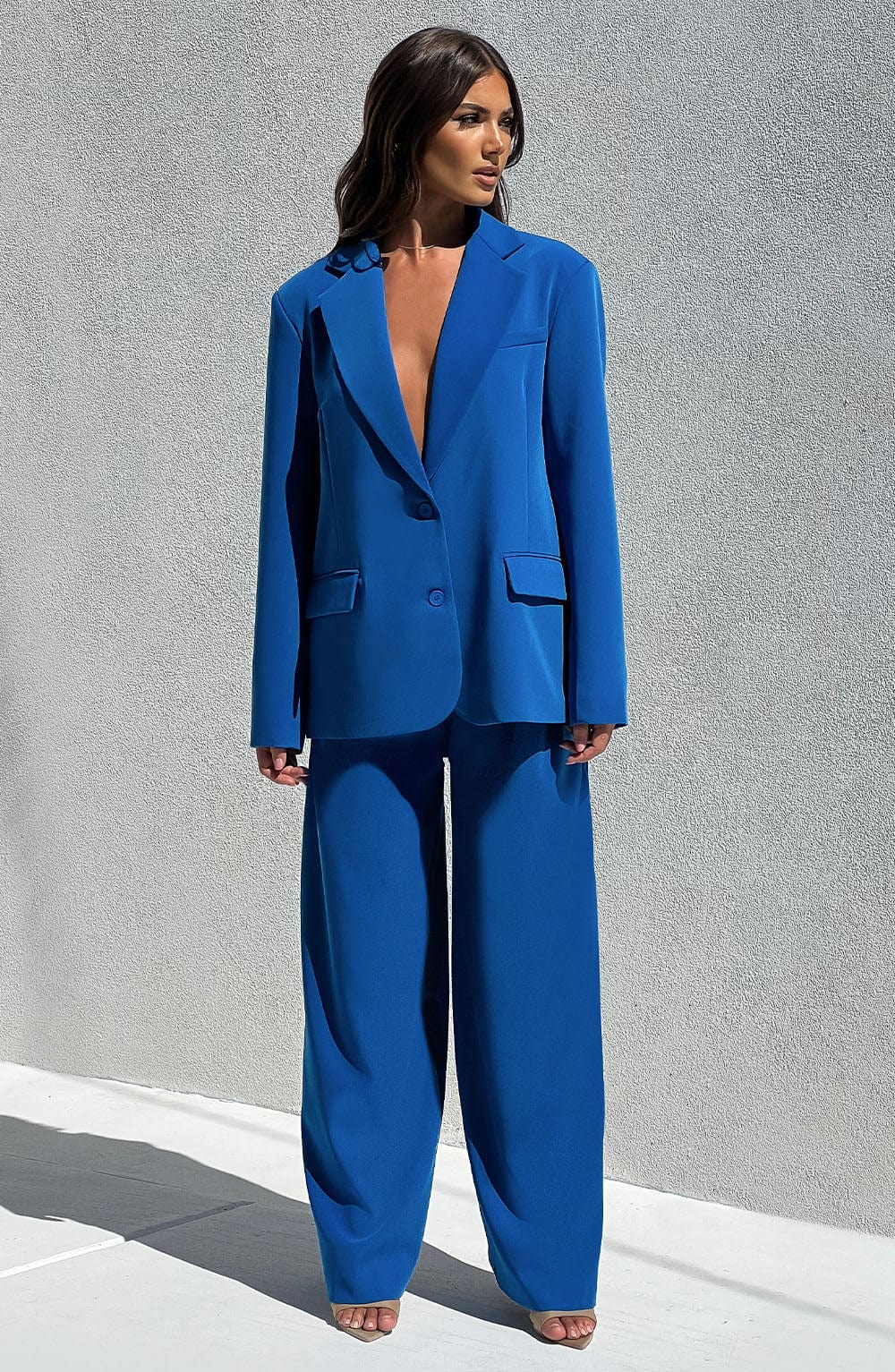 Noa Oversized Suit Jacket - Blue