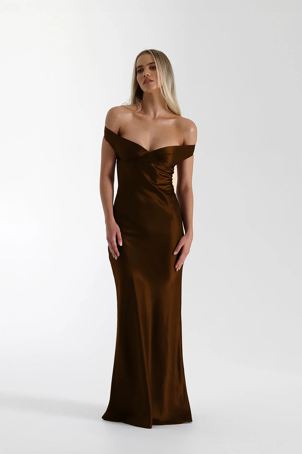 Ondine Robe Longue — Brun
