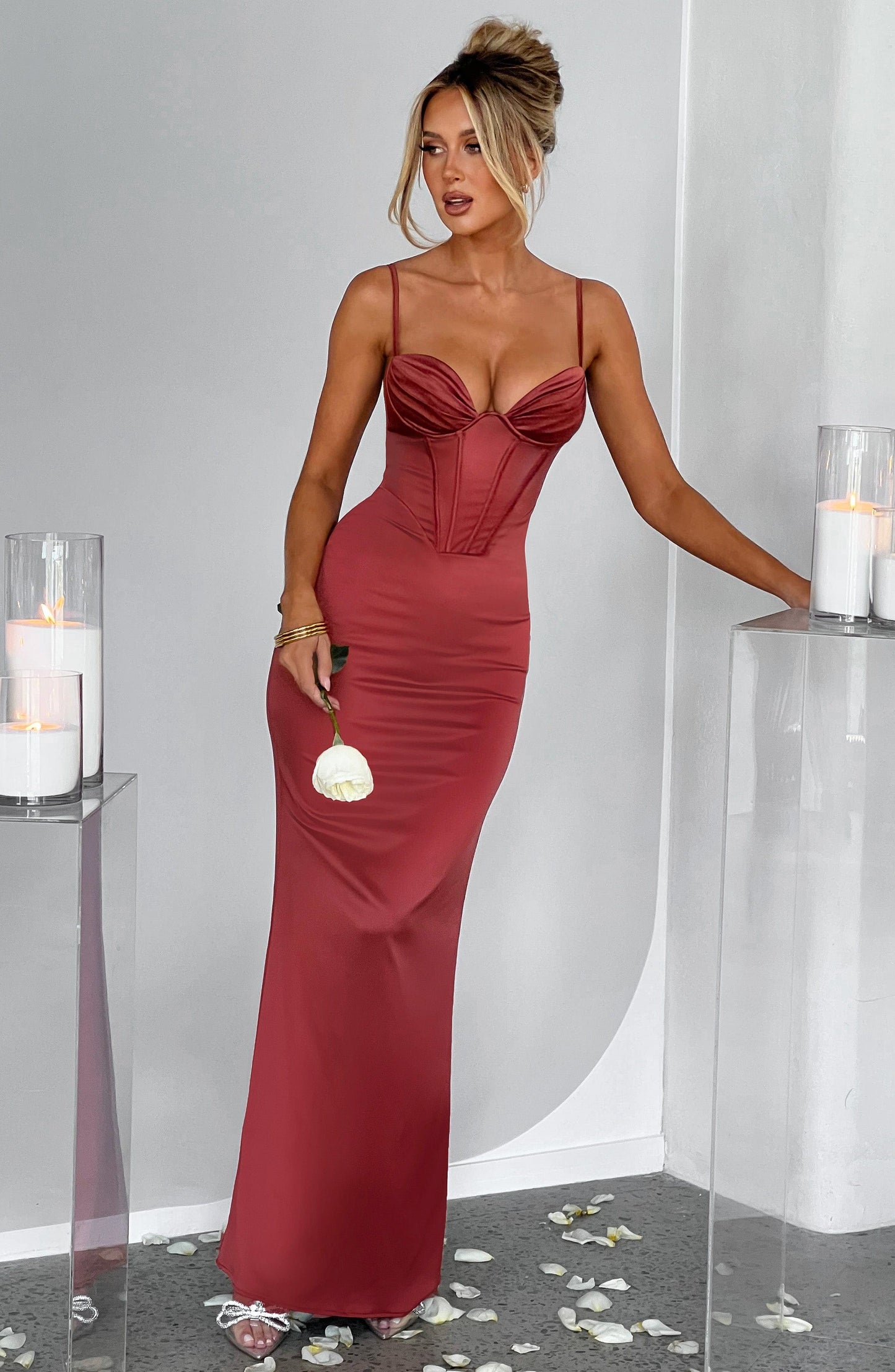 Robe longue Onika - Rouille