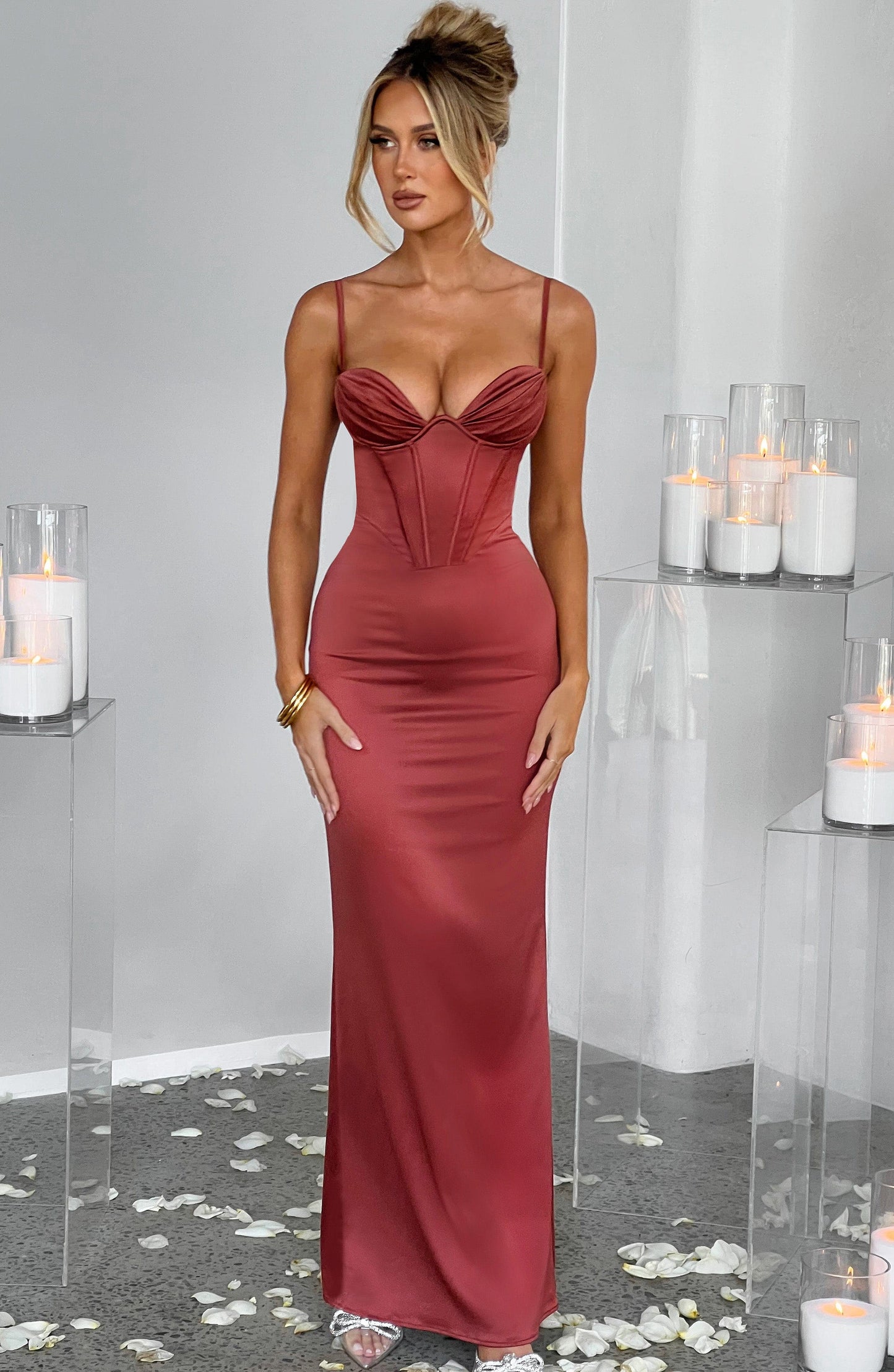 Robe longue Onika - Rouille