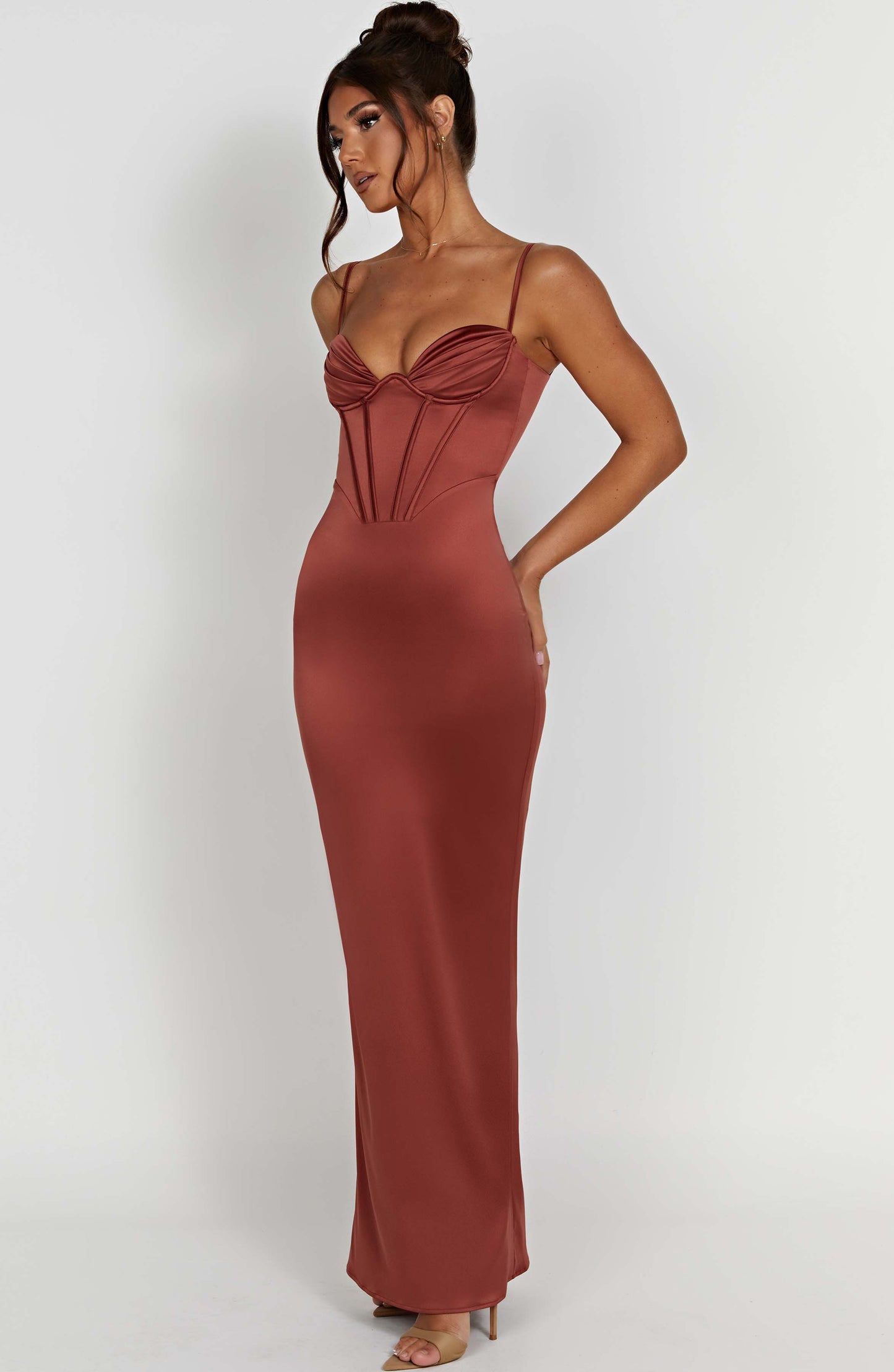 Robe longue Onika - Rouille