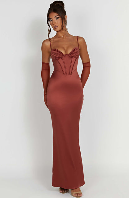 Robe longue Onika - Rouille