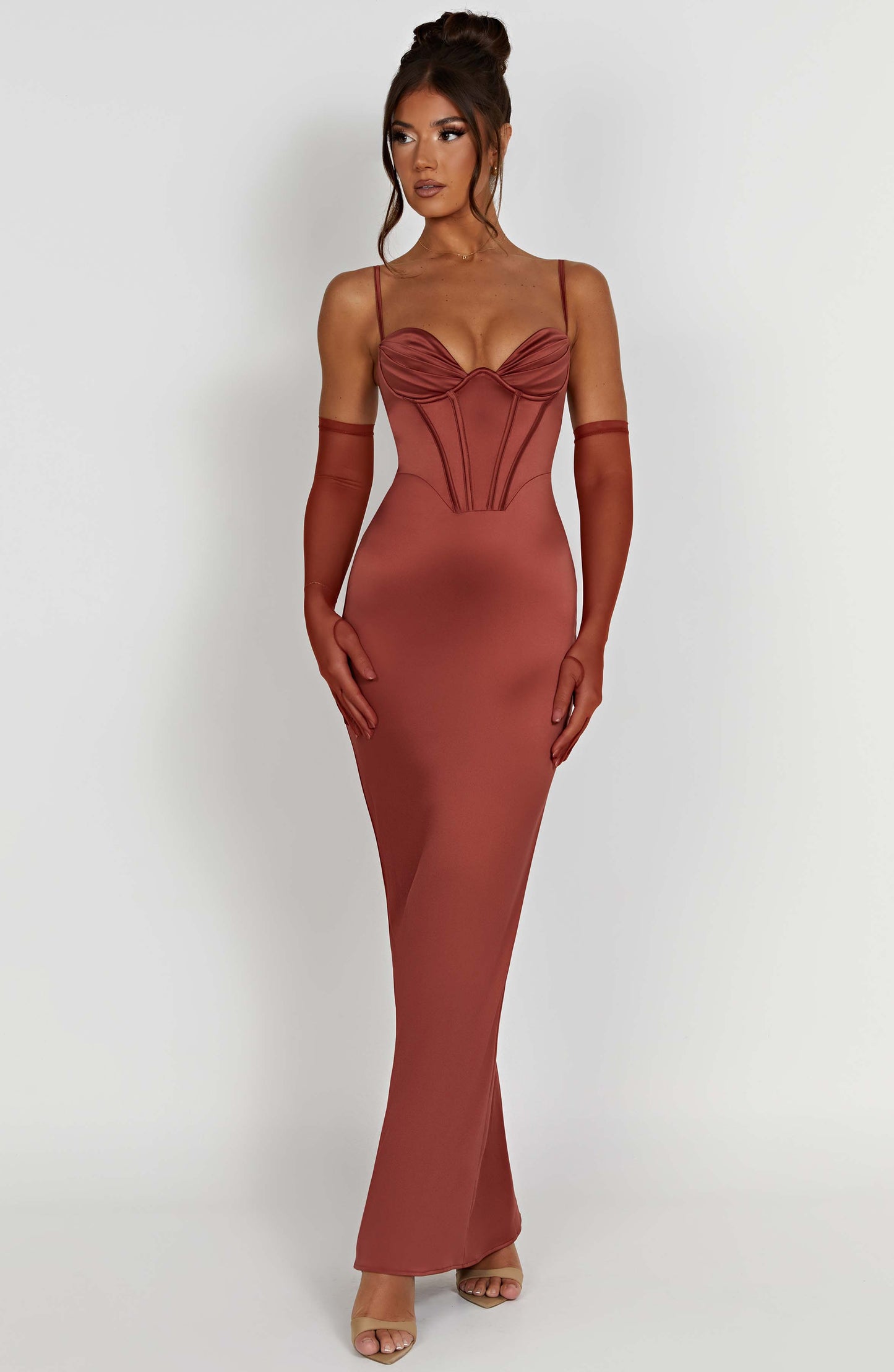 Robe longue Onika - Rouille