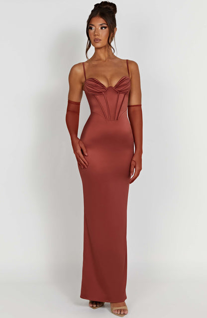 Robe longue Onika - Rouille