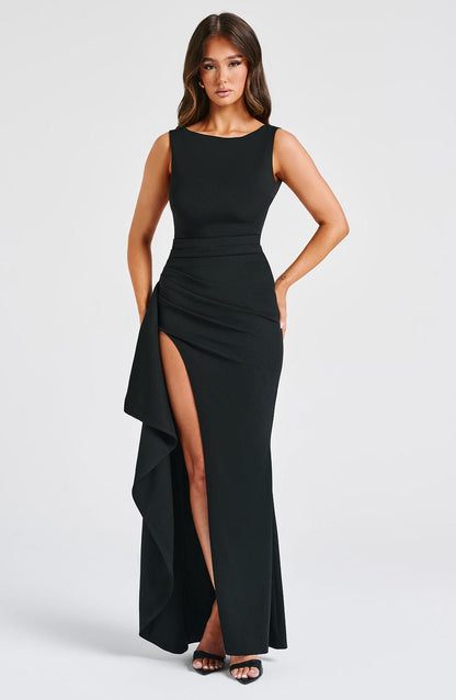 Robe longue Pandora - Noir