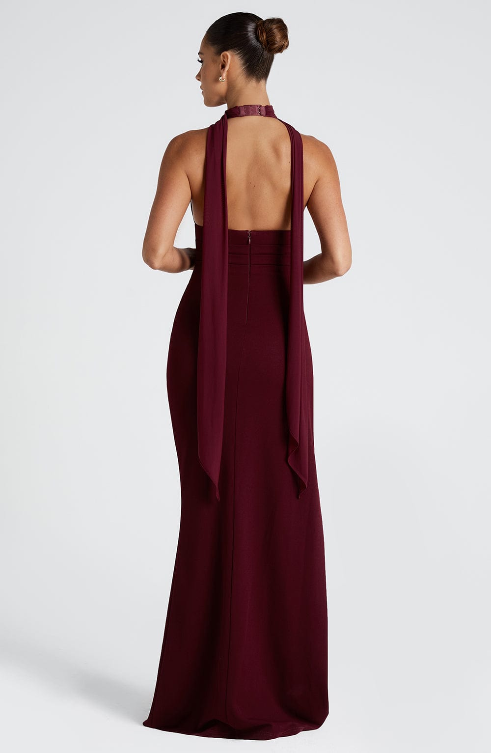 Robe longue Paulina - Laque cerise