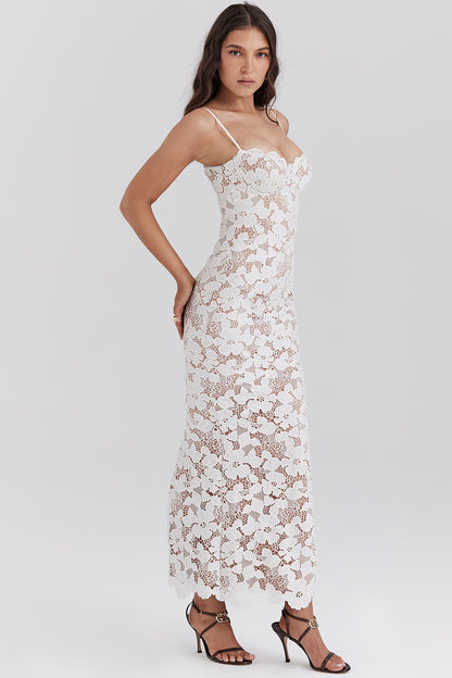 Apolline Robe Longue — Ivoire