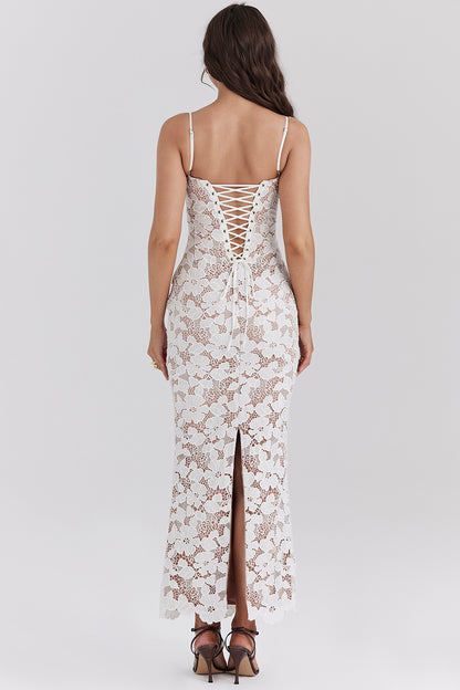 Apolline Robe Longue — Ivoire