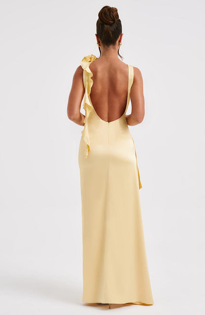 Robe longue Peggy - Citron