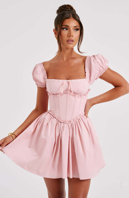 Robe courte Pénélope - Blush