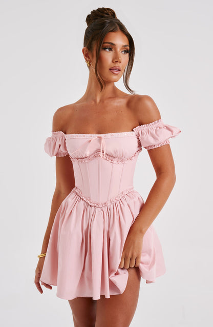 Robe courte Pénélope - Blush