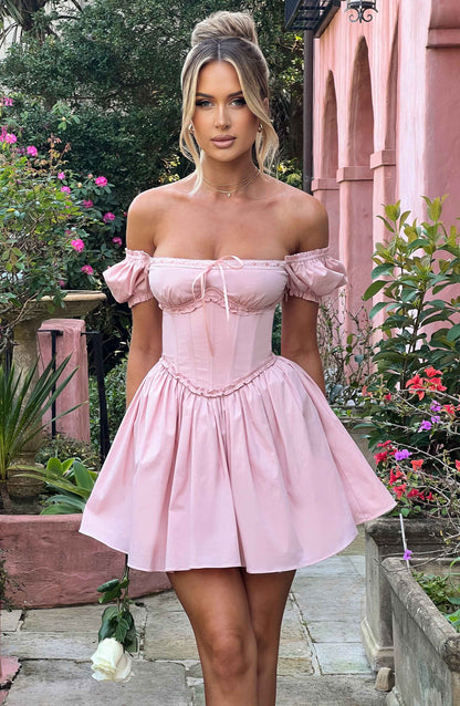 Robe courte Pénélope - Blush