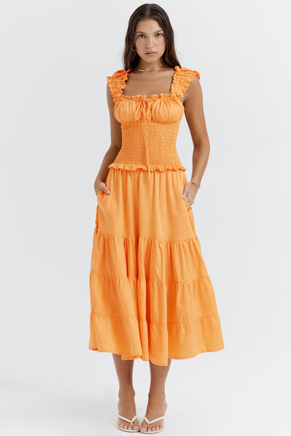 Garance Robe Mi-Longue Orange