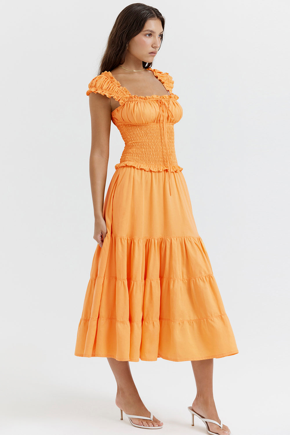 Garance Robe Mi-Longue Orange